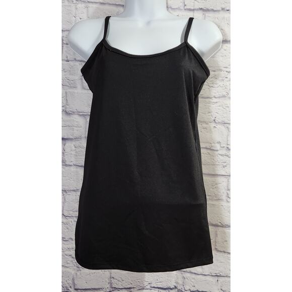CDP&Co. Black Adjustable Spaghetti Strap Tank Top Small Lightweight Soft Stretch - Picture 1 of 4